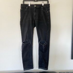 ASOS Black Skinny Distressed Jeans